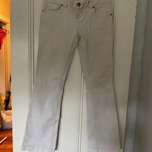 Corduroy flare pants.